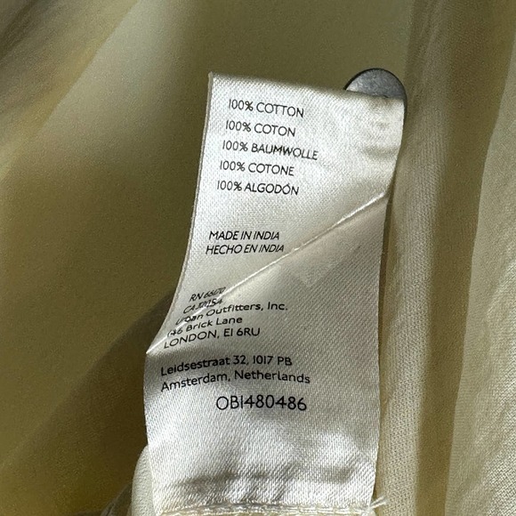 We The Free Womens Button-Up Sheer Luck Shirt Size XS Cream Bone NWOT $108‎ - Picture 8 of 8